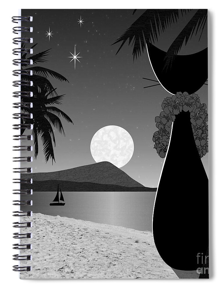 Hawaii Spiral Notebook featuring the digital art Hawaii by Donna Mibus