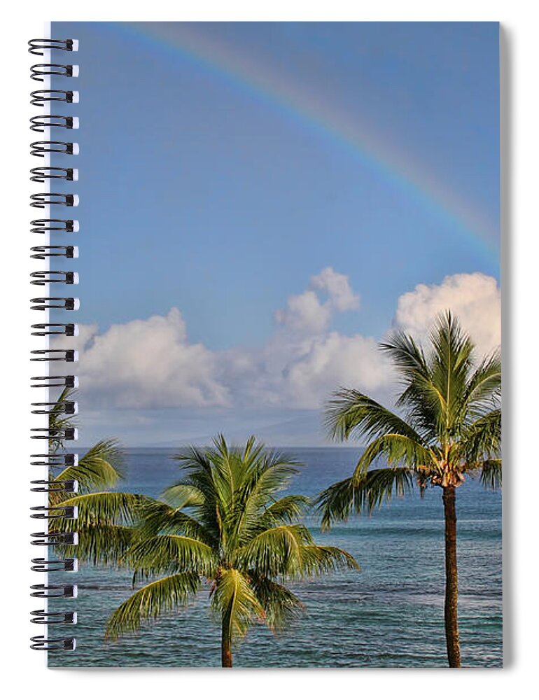 Rainbows Spiral Notebook featuring the photograph Hawaii Rainbow by Peggy Collins