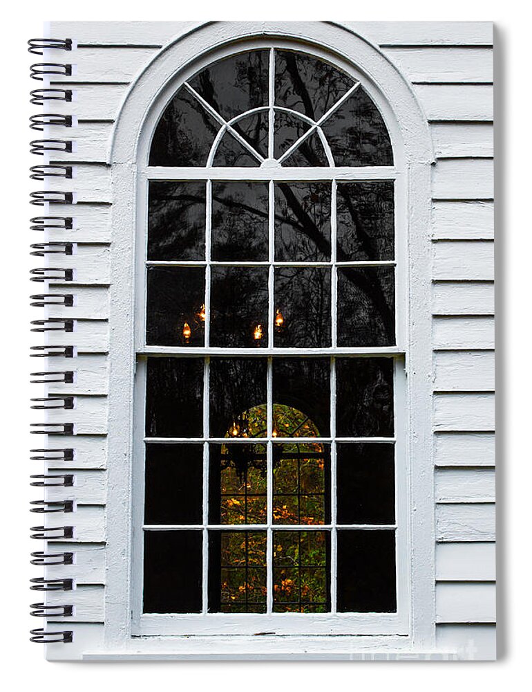 Worship Spiral Notebook featuring the photograph HE Hears Our Prayers On Both Sides Of The Window by Barbara McMahon