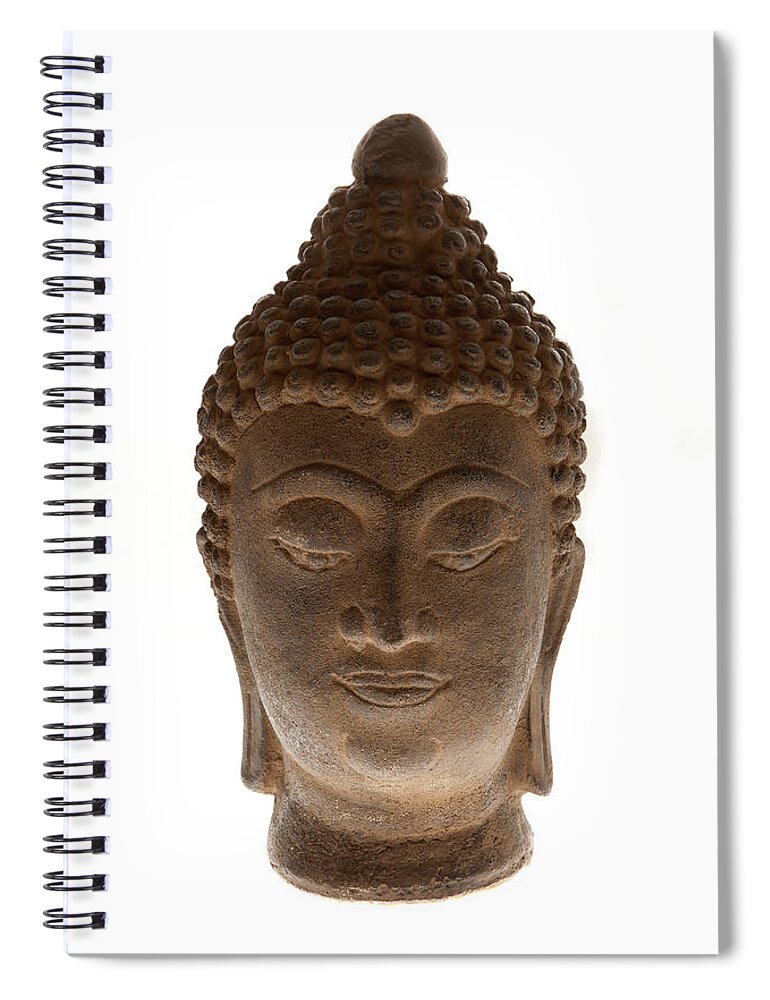 Art Spiral Notebook featuring the photograph Head Of Bouddha by B2m Productions