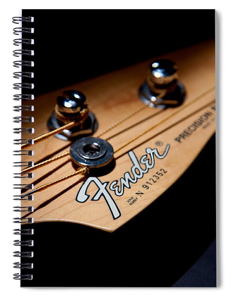 Bass Guitar Spiral Notebook featuring the photograph Headstock by Peter Tellone