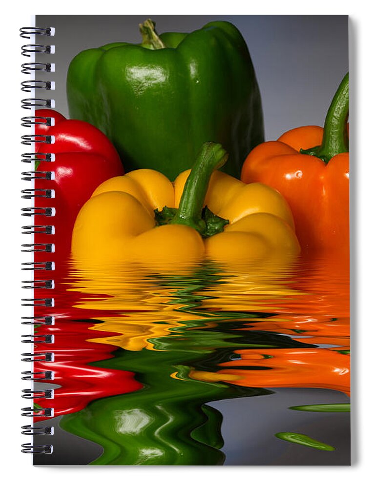 Peppers Spiral Notebook featuring the photograph Healthy Reflections by Shane Bechler