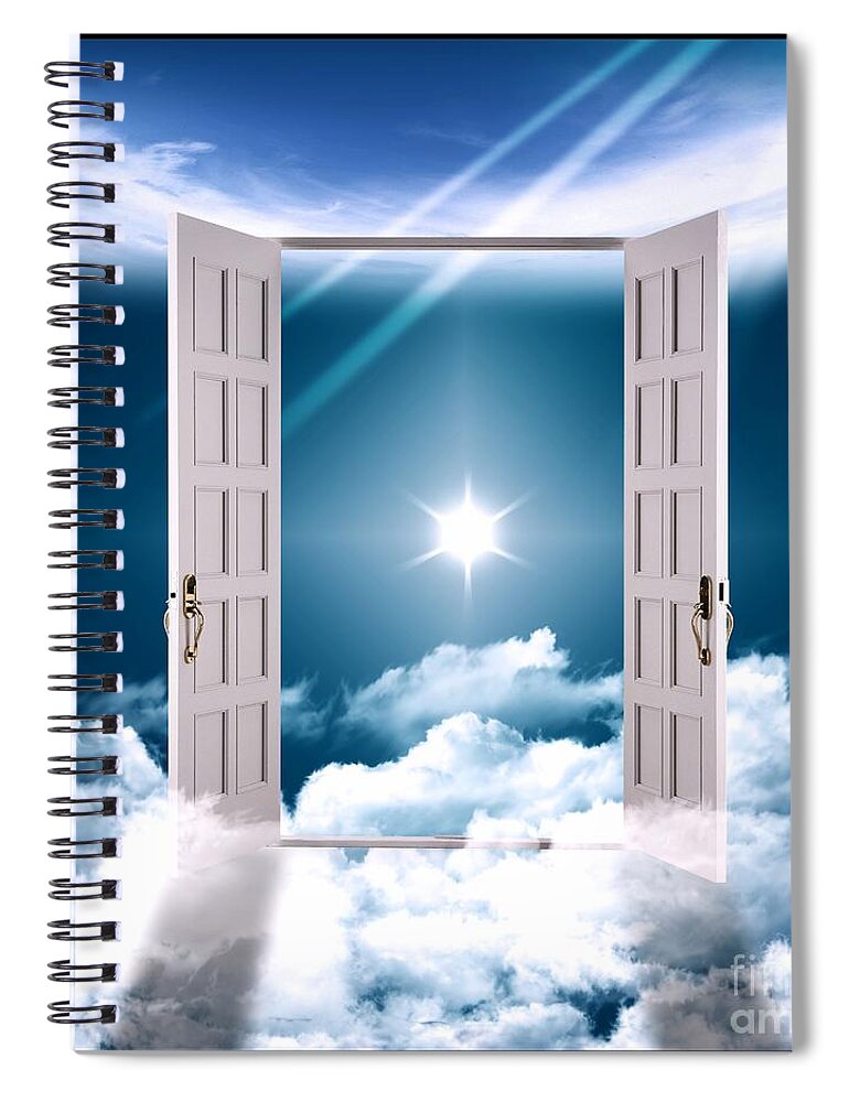Cloud Spiral Notebook featuring the photograph Heaven Gate on Clouds by Stefano Senise