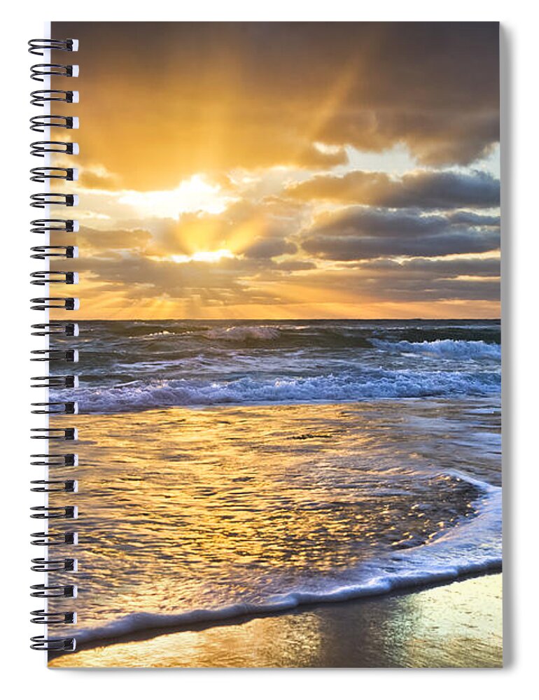 Clouds Spiral Notebook featuring the photograph Heaven's Skylight by Debra and Dave Vanderlaan