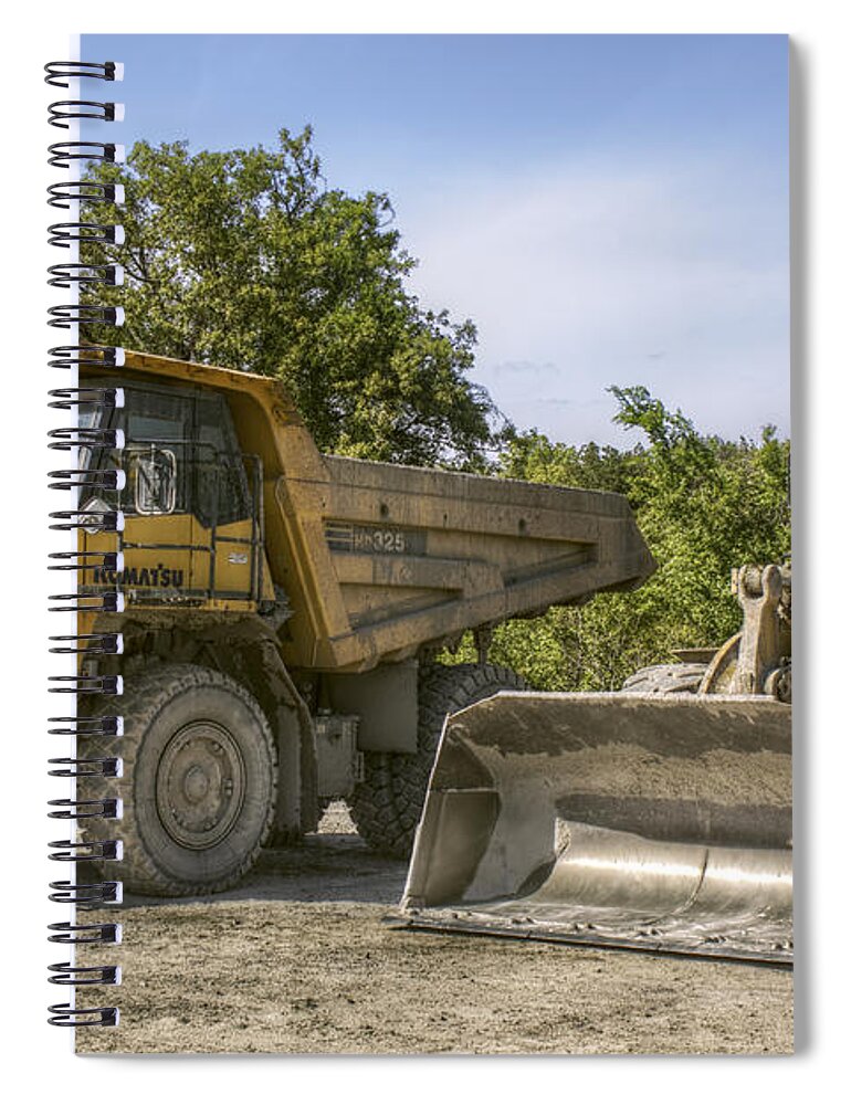 Heavy Equipment Spiral Notebook featuring the photograph Heavy Equipment - Komatsu - CAT by Jason Politte