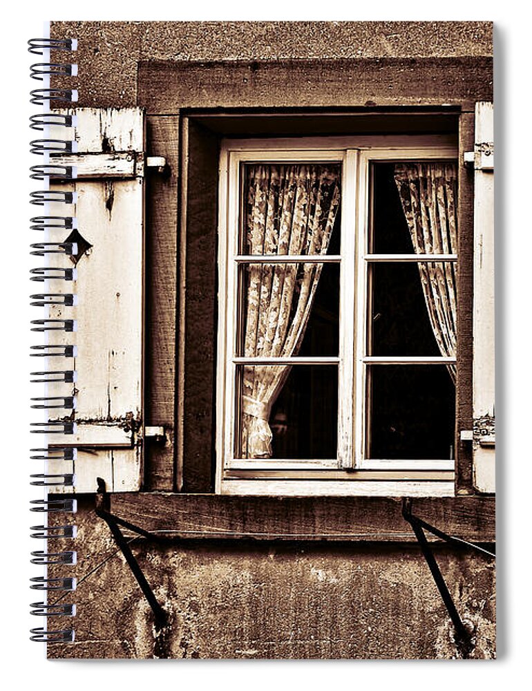 Architecture Spiral Notebook featuring the photograph Heidelberg Window by Marcia Colelli