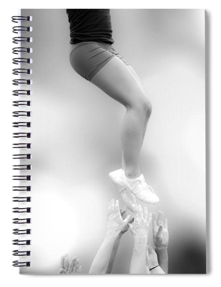 Gymnastics Spiral Notebook featuring the photograph Helping Hands by Bob Orsillo
