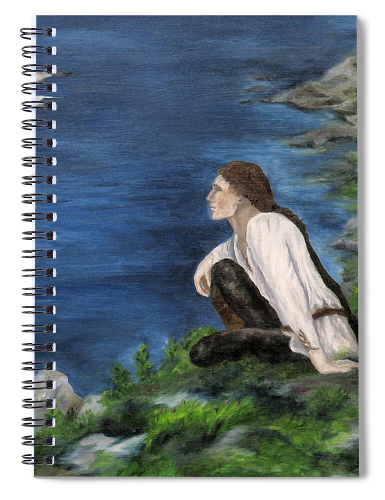 Fantasy Spiral Notebook featuring the painting Hemlock of Mimir by FT McKinstry