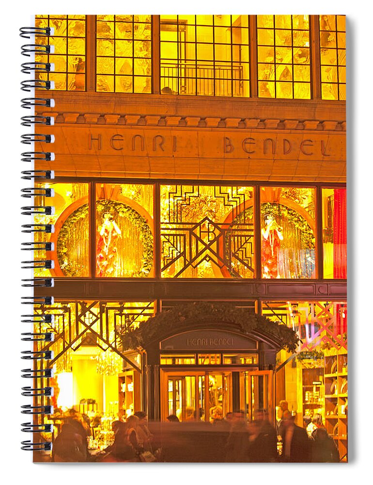 Henri Bendel Spiral Notebook featuring the photograph Henri Bendel by Paul Mangold
