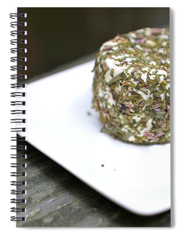 San Francisco Spiral Notebook featuring the photograph Herb Crusted Goat Cheese by Hilary Brodey