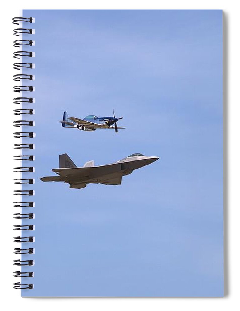 4826 Spiral Notebook featuring the photograph Herritage Flight Formation by Gordon Elwell
