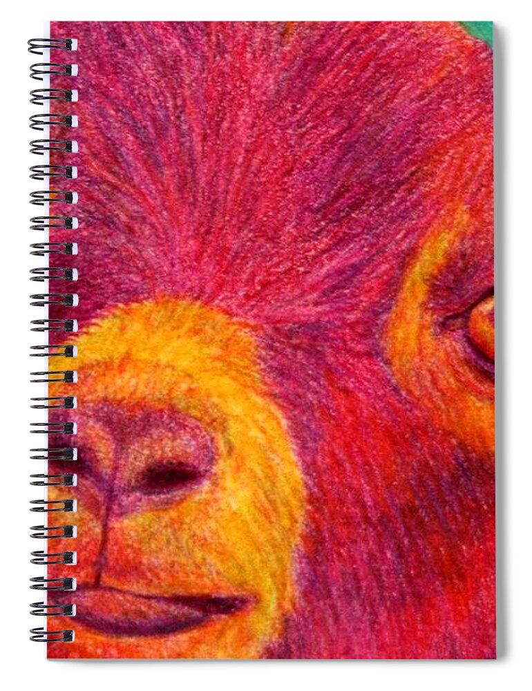 Goat Spiral Notebook featuring the drawing Hey Kid by Ann Ranlett