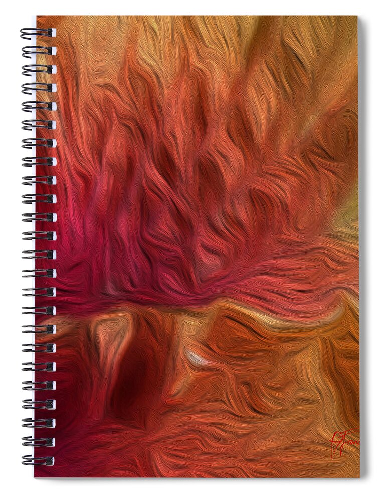 Acrylic Spiral Notebook featuring the painting Hibiscus Right Panel by Vincent Franco