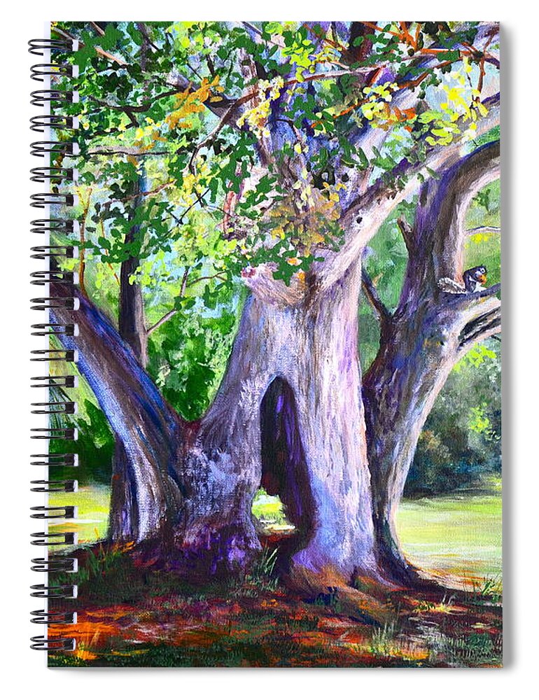 Shade Spiral Notebook featuring the painting Hickory Hole by AnnaJo Vahle