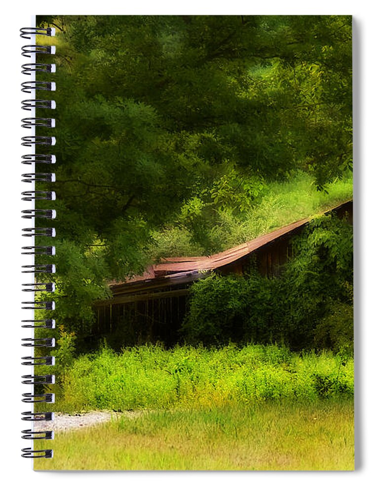 West Virginia Spiral Notebook featuring the photograph Hidden Down the Road by Melinda Ledsome