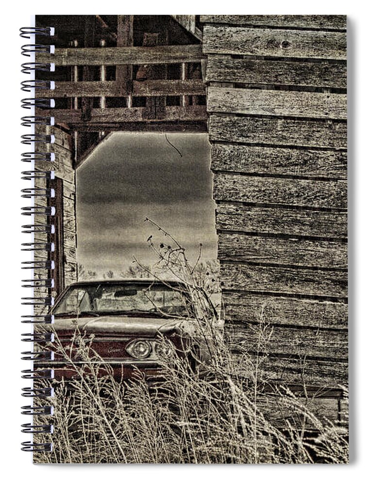 Corvair Spiral Notebook featuring the photograph Hiding In Plain Site by Pam Holdsworth
