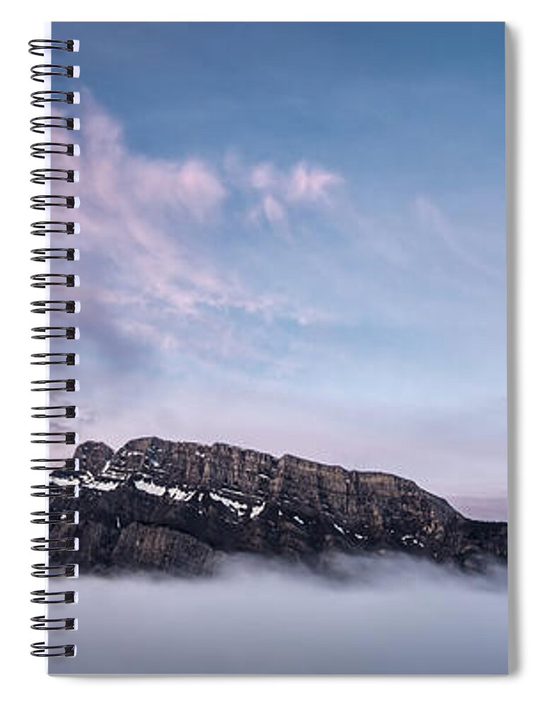 Sky Spiral Notebook featuring the photograph High above the clouds by Jon Glaser