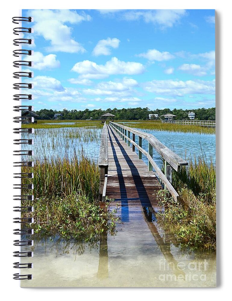 Scenic Spiral Notebook featuring the photograph High Tide At Pawleys Island by Kathy Baccari