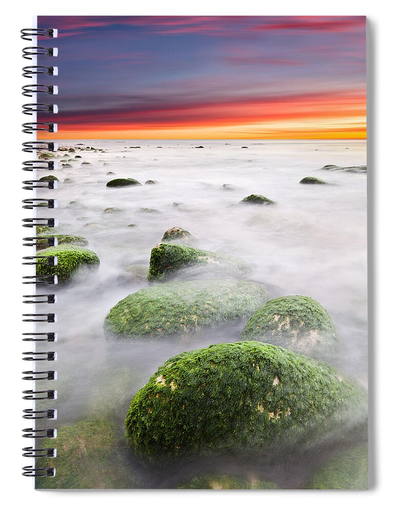 Beach Spiral Notebook featuring the photograph High tide by Jorge Maia