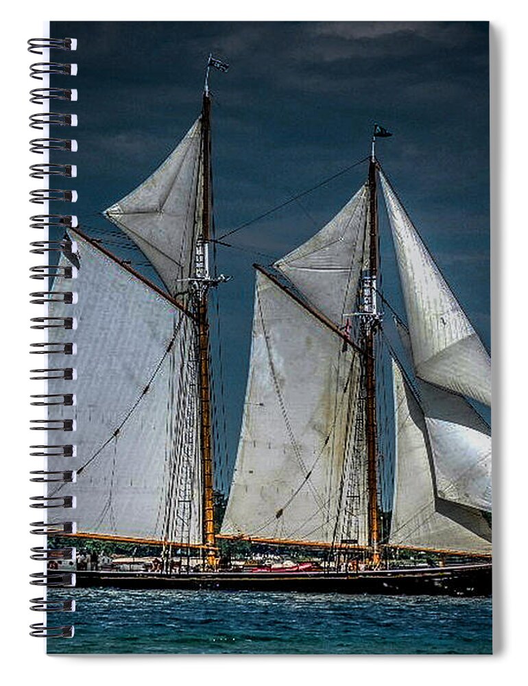 Tail Ship Spiral Notebook featuring the photograph Highlander Sea by Ronald Grogan