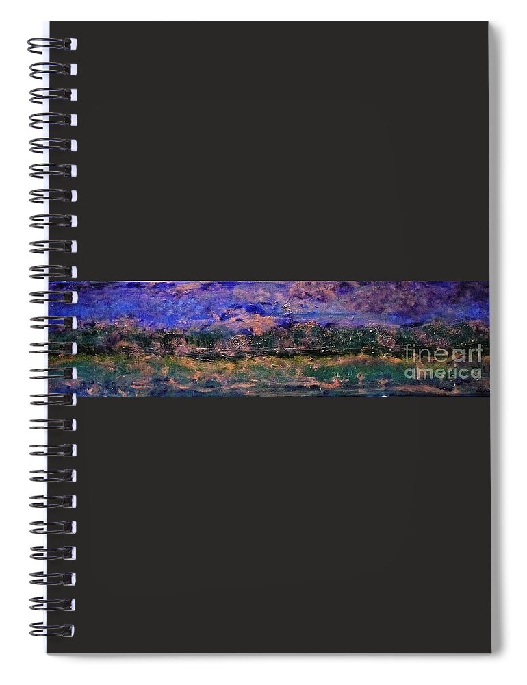 Landscape Spiral Notebook featuring the painting Highlands by Denise Railey