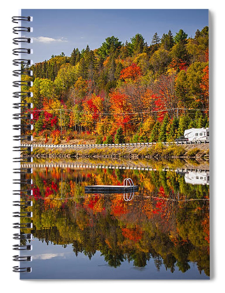 Forest Spiral Notebook featuring the photograph Highway through fall forest 1 by Elena Elisseeva