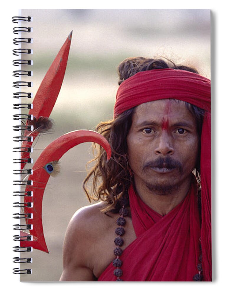 India Spiral Notebook featuring the photograph Hindu Saddhu - Pushkar India by Craig Lovell