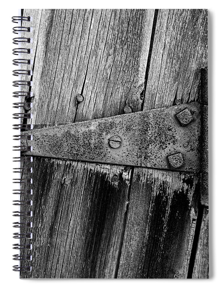 Hinge Spiral Notebook featuring the photograph Hinged by Rick Bartrand