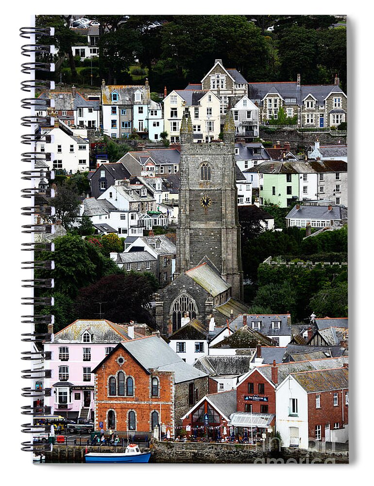 Fowey Spiral Notebook featuring the photograph Historic Fowey by James Brunker