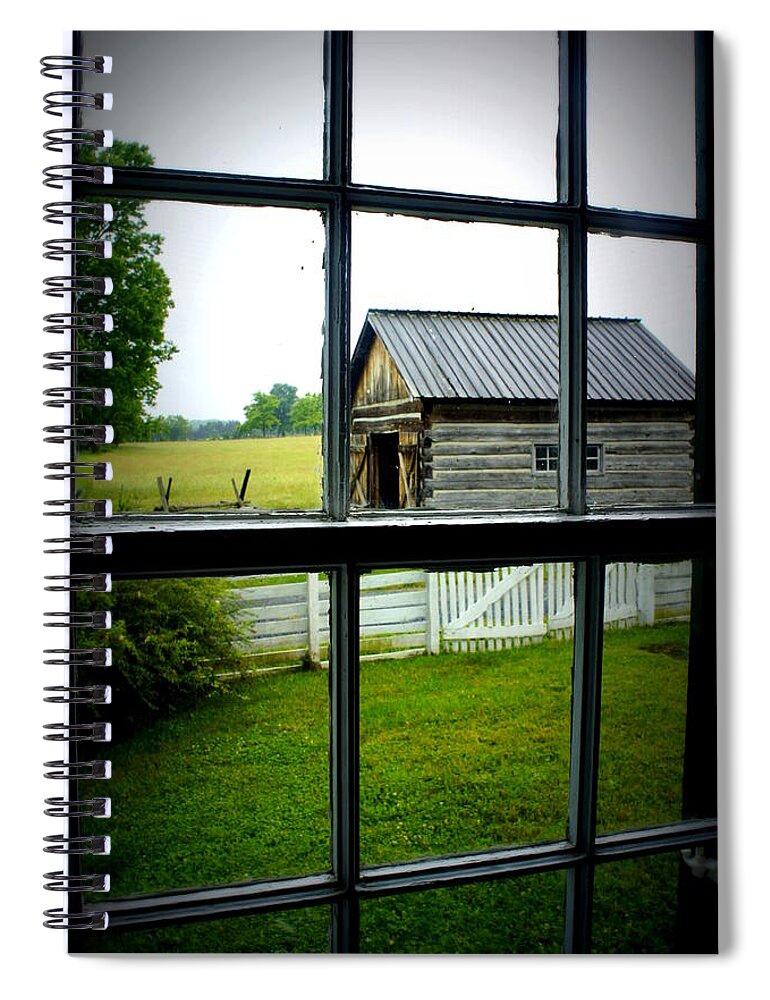 Window Spiral Notebook featuring the photograph Historic New Market by Laurie Perry