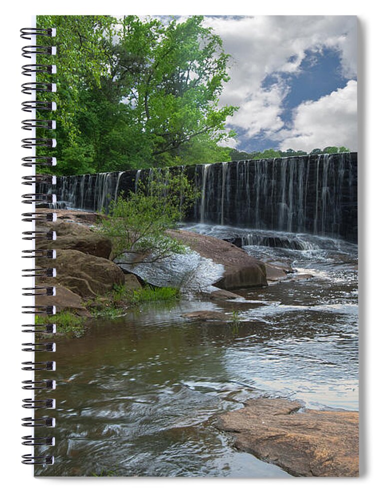 Wright Spiral Notebook featuring the photograph Historic Yates Mill Dam - Raleigh N C by Paulette B Wright