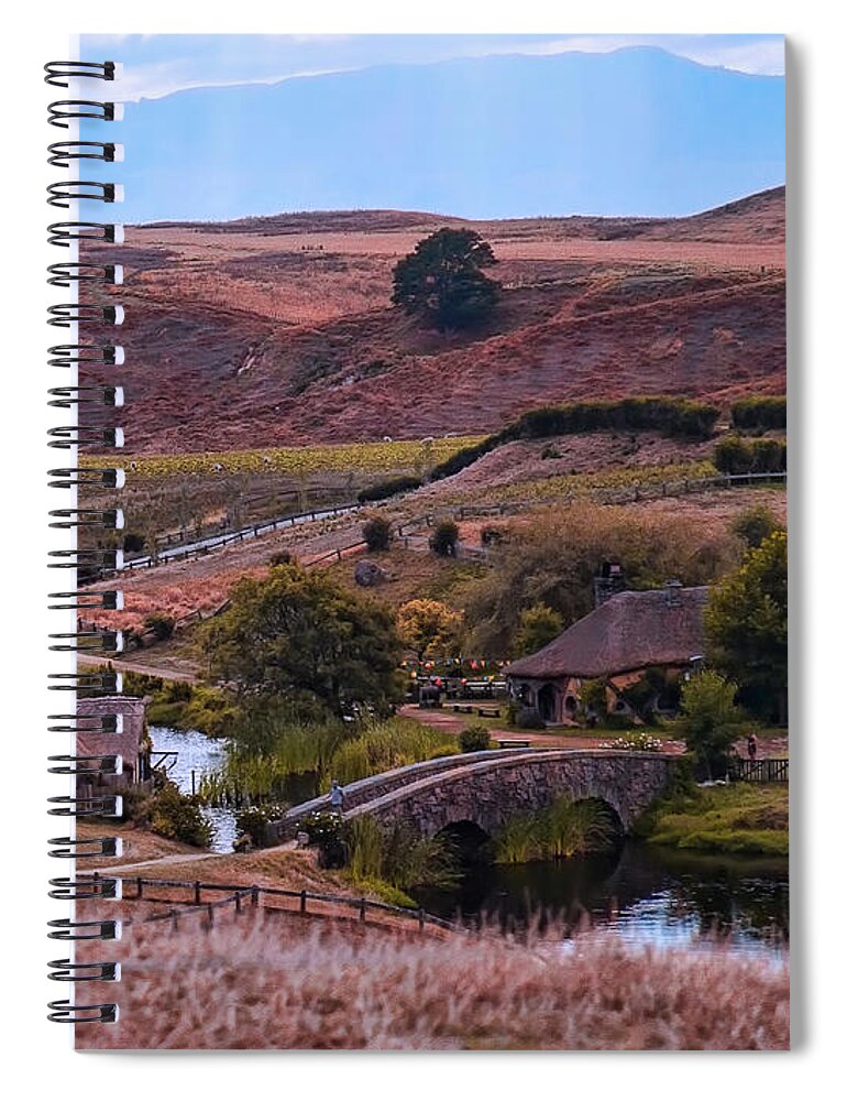 Alexander's Farm Spiral Notebook featuring the photograph Hobbiton Overlook by Sue Karski