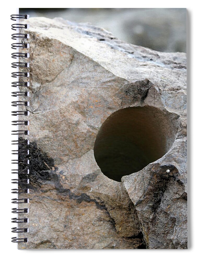 Rock Spiral Notebook featuring the photograph Hole In One by Eileen Gayle