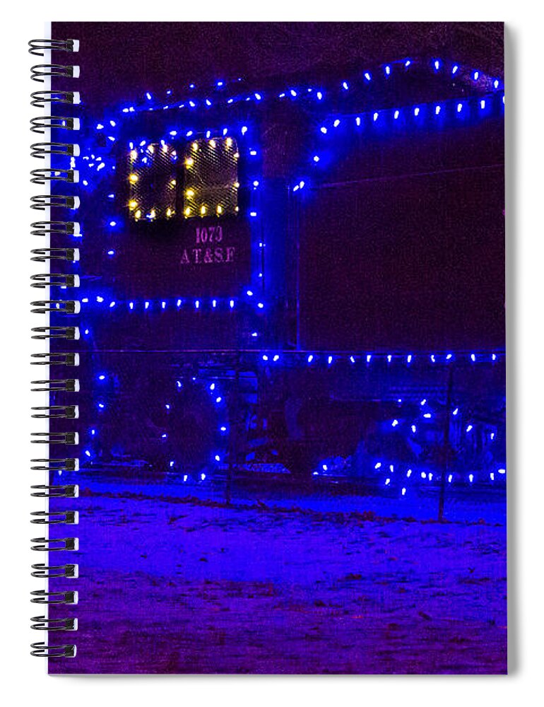 Steven Bateson Spiral Notebook featuring the photograph Holiday Express Train by Steven Bateson