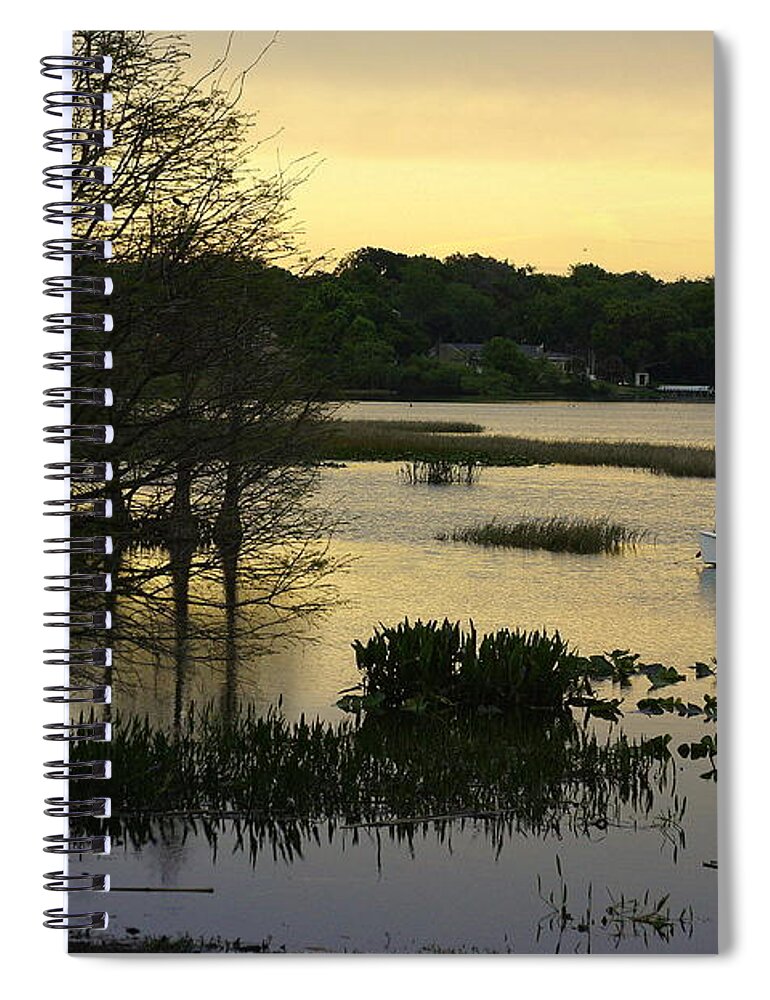 Sailboat Spiral Notebook featuring the photograph Hollingsworth Sunset by Laurie Perry