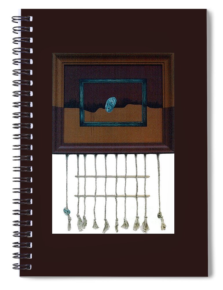 Surrealism Spiral Notebook featuring the painting Hollow by Fei A