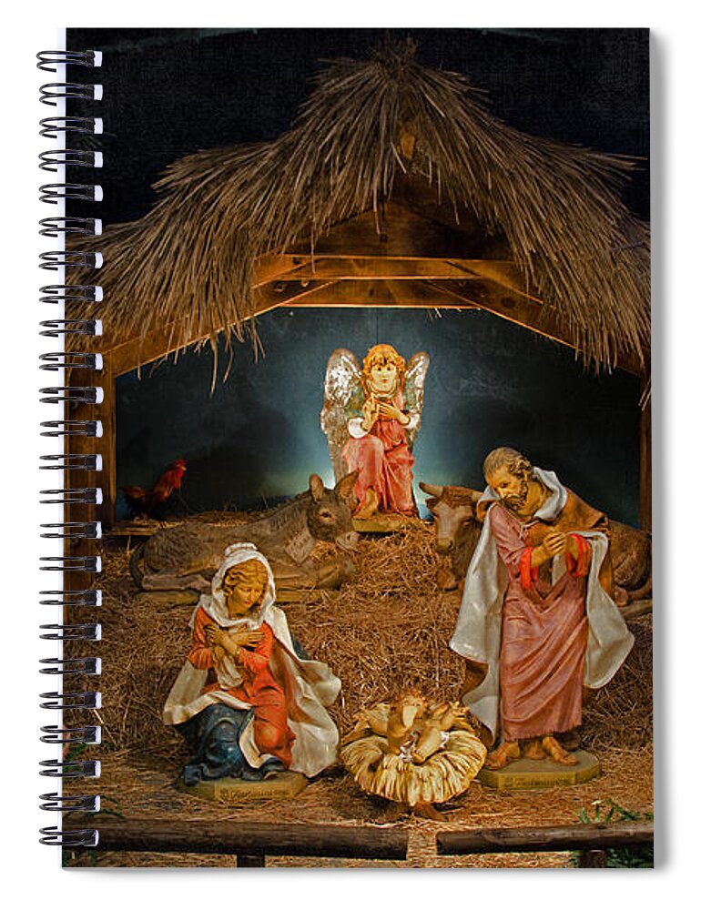 Manger Spiral Notebook featuring the photograph Holy Night by Susan McMenamin