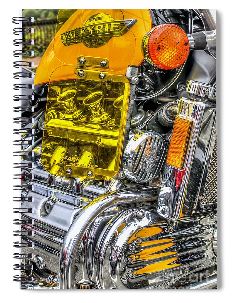 Rhymney Valley Tt Spiral Notebook featuring the photograph Honda Valkyrie 1 by Steve Purnell