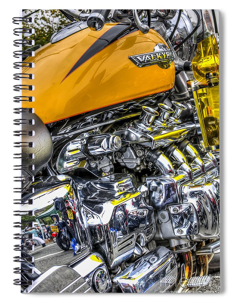 Rhymney Valley Tt Spiral Notebook featuring the photograph Honda Valkyrie 3 by Steve Purnell