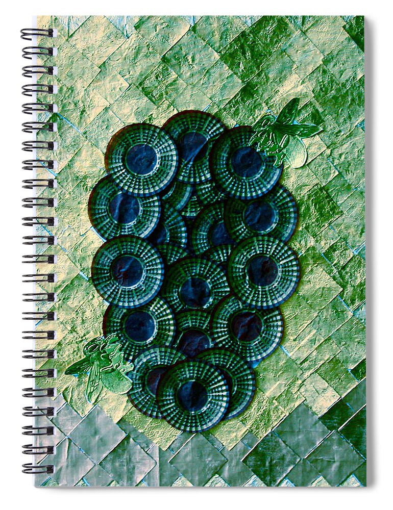 Apparel Spiral Notebook featuring the mixed media Honeybee 3 by Lorna Maza