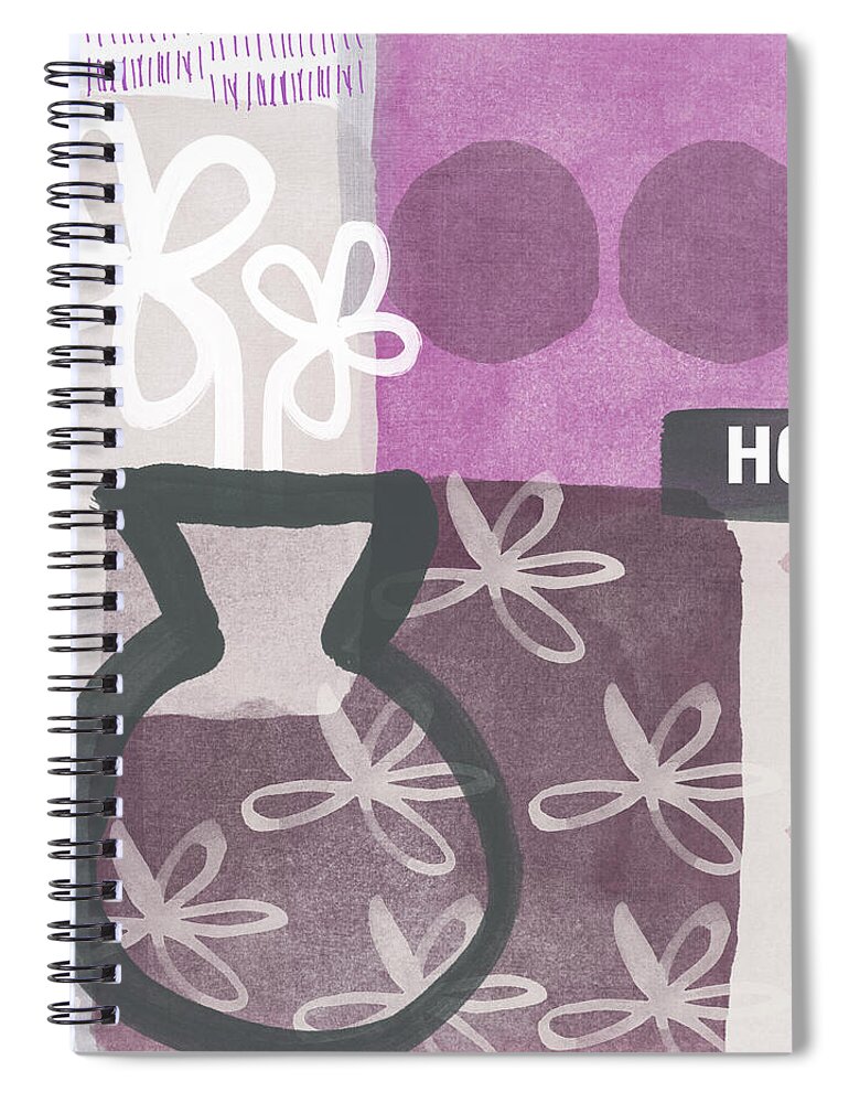 Hope Spiral Notebook featuring the mixed media Hope- Contemporary Art by Linda Woods