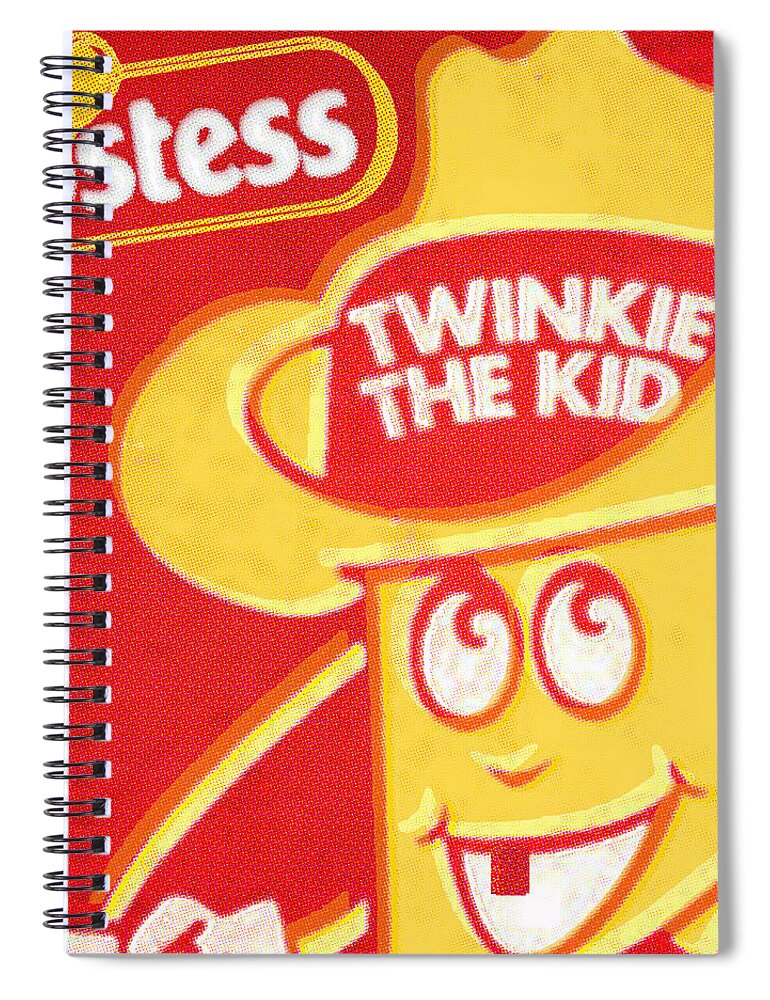 Hostess Spiral Notebook featuring the painting Hostess Twinkie The Kid by Tony Rubino
