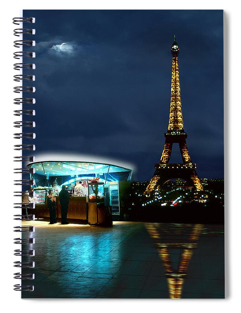 Paris Spiral Notebook featuring the photograph Hot Dog in Paris by Mike McGlothlen