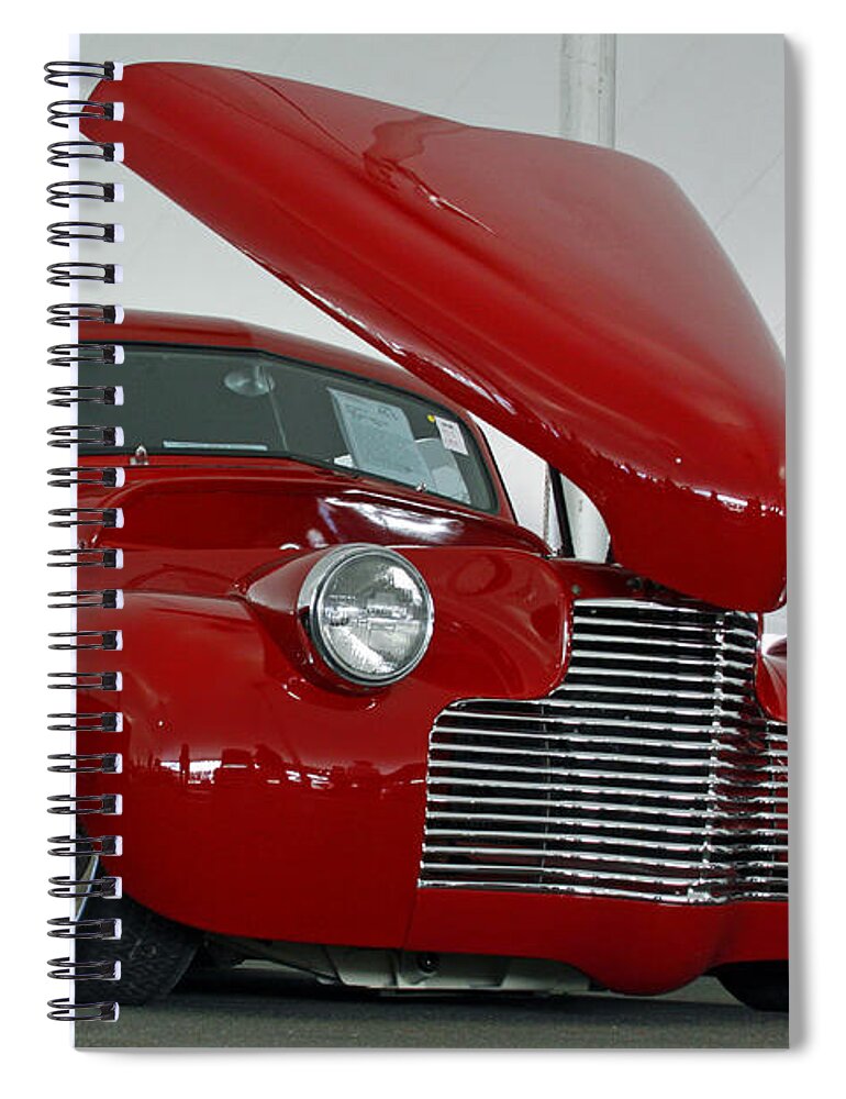 Classic Car Spiral Notebook featuring the photograph Hot In Red by Shoal Hollingsworth