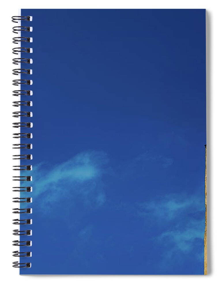 Tranquility Spiral Notebook featuring the photograph House Window And Blue Sky by A. Aleksandravicius