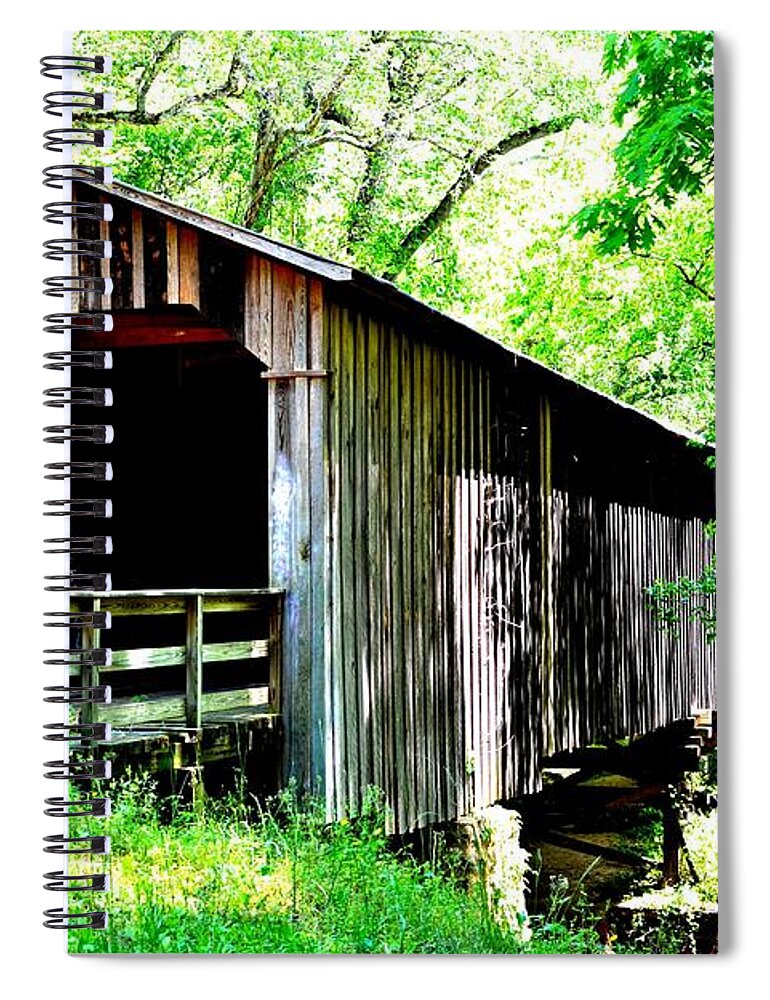 Howard's Covered Bridge Spiral Notebook featuring the photograph Howard's Covered Bridge by Tara Potts