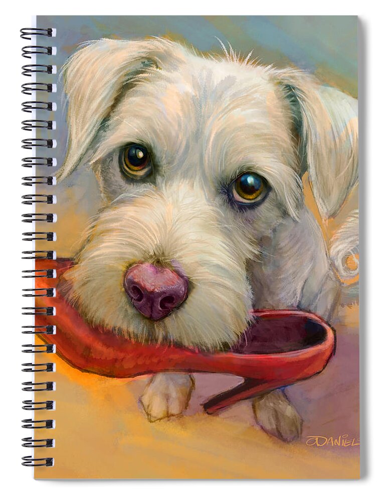 Dogs Spiral Notebook featuring the painting A Girls Best Friend by Sean ODaniels