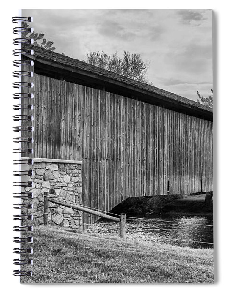 Bridges Spiral Notebook featuring the photograph Hunsecker's Mill Bridge by Guy Whiteley