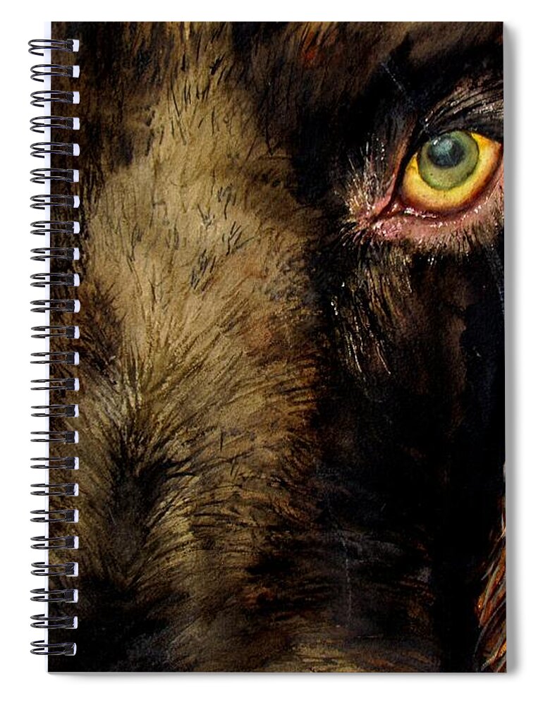 Spaniel Spiral Notebook featuring the painting My Charlie by Lil Taylor