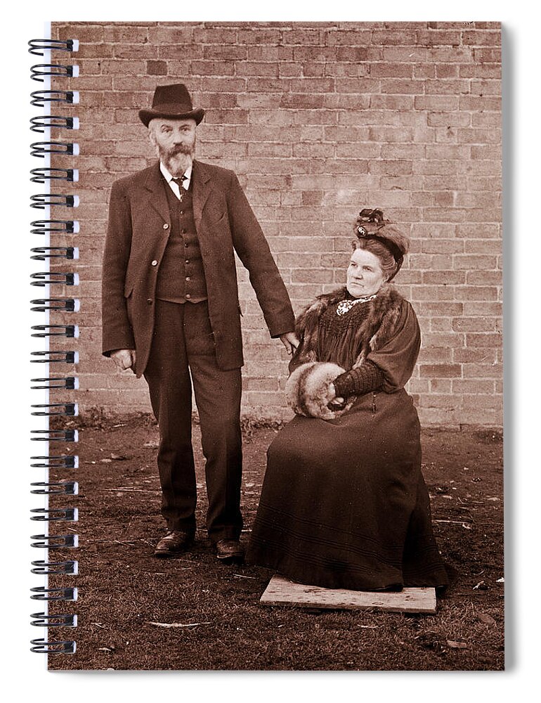 Husband Spiral Notebook featuring the photograph Husband and Wife by Photographer unknown
